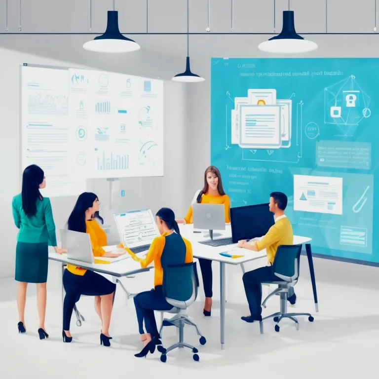 موظفون يشاركون في جلسة تدريبية للأمن السيبراني